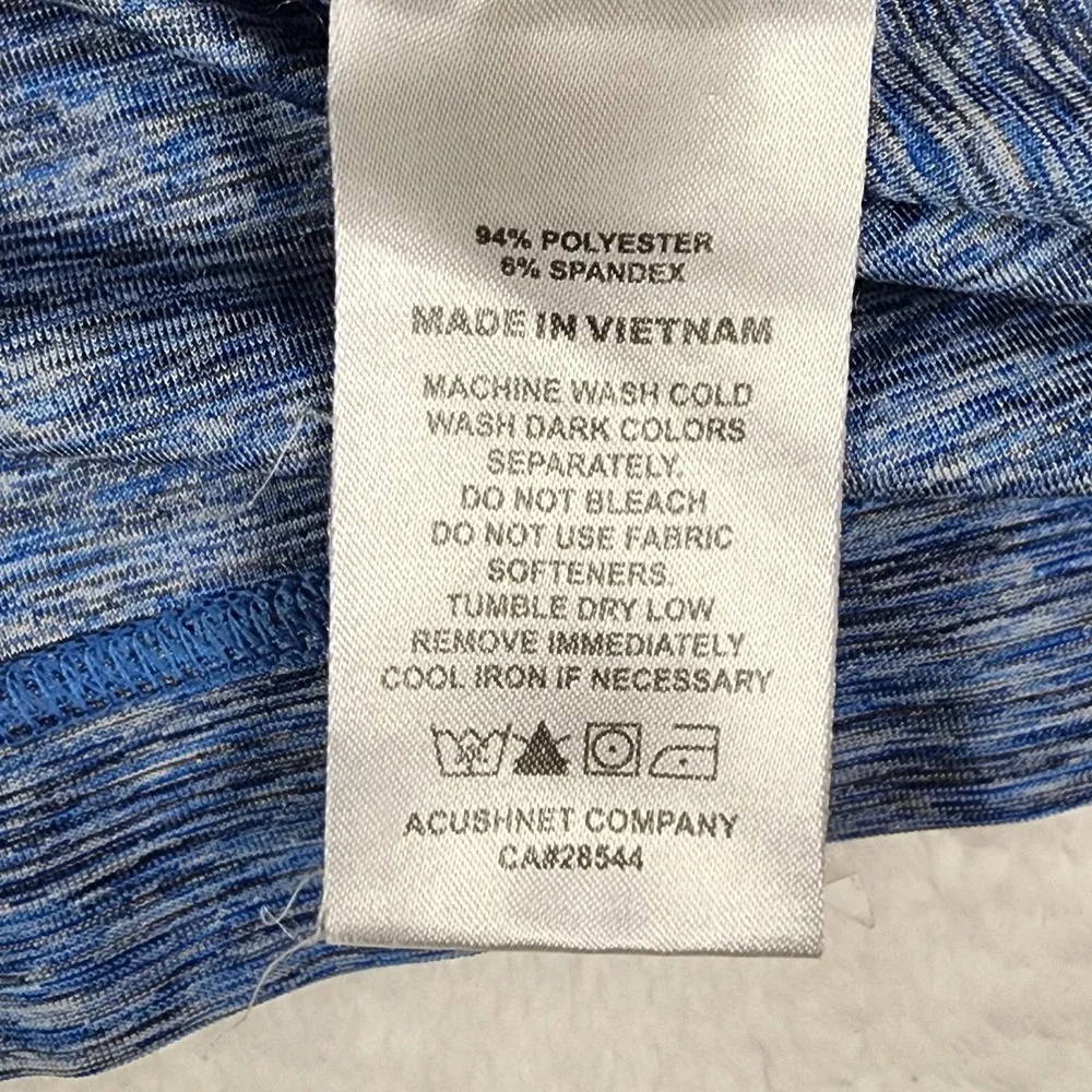 FootJoy Polo Shirt Mens XXL Blue Heathered Golf Performance FJ Logo Short Sleeve - Picture 8 of 12